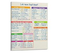 Healthcare Values Cheat Sheet Nursing Educational Poster Canvas Print for Clinic Office Wall(Framed,08x12inch(20x30cm))