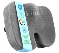 Healthfix Cuscino ortopedico per sedia da ufficio, scarico del coccige, con strato Honeycomb e rivestimento in velluto, ergonomico, per ufficio, auto, casa, 45 x 36 x 7 cm (grigio)