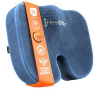 Healthfix Cuscino ortopedico per sedia da ufficio, sollievo dal coccige, con strato a nido d'ape e rivestimento in velluto, cuscino ergonomico per ufficio, auto, casa, 45 x 36 x 7 cm (blu reale)