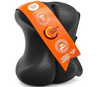 Healthfix Cuscino per ginocchia per chi dorme sul fianco, ortopedico per le gambe per dormire con cinghia, 2 pezzi in memory foam, rivestimento lavabile rinfrescante (nero)