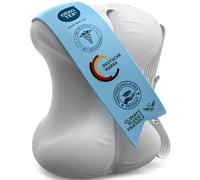 Healthfix Cuscino per ginocchia per chi dorme sul fianco, ortopedico per le gambe per dormire con cinghia, 2 pezzi in memory foam, rivestimento lavabile rinfrescante (bianco)