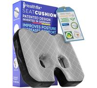 Healthfix - Cuscino per sedia da ufficio in memory foam - Cuscino ortopedico per coccige e sollievo dal dolore sciatico - Comodo cuscino per sedia di alta qualità con fodera lavabile e inferiore