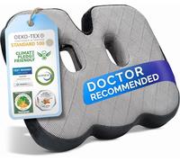 Healthfix® - Cuscino per seduta in memory foam per sedia da ufficio e auto - Cuscino ortopedico per coccige per sollievo dal dolore al coccige e alla sciatica - Cuscino per sedia di alta qualità con