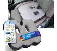 Healthfix® Cuscino sedile auto in memory foam - Ortopedico per coccige/osso sacro e sciatica, migliora la postura - Car seat cushion portatile con fodera lavabile e base antiscivolo