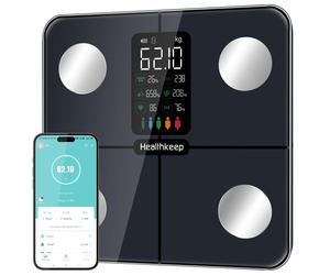 Healthkeep bilancia pesapersone impedenziometrica digitale con APP Bluetooth, di