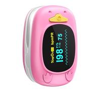 HealthTree Monitor della saturazione dell'ossigeno nel sangue da dito, pulsossimetro pediatrico con schermo OLED,2 batterie AAA incluse, adatto per neonati e bambini di età compresa tra 2,5 e 15 anni