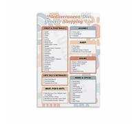 Healthy Brain Diet Poster Food Guide and Shopping List Chart Wall Art for Cognitive Wellness Kitchen Decor(Unframed,16x24inch(40x60cm))