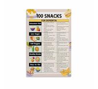 Healthy Eating Guide for Seniors Easy Meals Snacks Nutrition Reference Poster Wall-Art Print for Kitchen Decor Caregiver Home Office Wellness(Unframed,08x12inch(20x30cm))