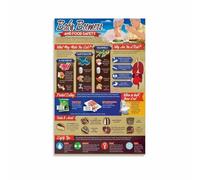 Healthy Eating Guide Poster with Six Essential Food Groups Nutrition Chart Canvas Wall-Art Print for Kitchen Wellness Decor(Unframed,16x24inch(40x60cm))