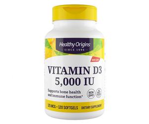 Healthy Origins Vitamin D-3 5000iu 120 softgels - Vitamina D3