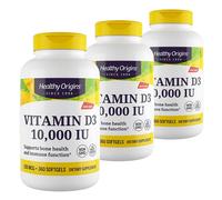 Healthy Origins Vitamina D-3 10000 IU - 360 softgels (olive Oil) - 3 conf.