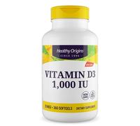 Healthy Origins, vitamina D3, 1000IU, 360 capsule molli - spedizione lampo