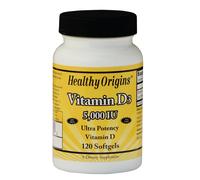 Healthy Origins, vitamina D3, 5.000 IU, 120 Softgels € 227,18 / kg