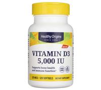 Healthy Origins Vitamina D3 5000 UI - 120 Capsule Morbide
