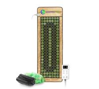 Healthyline Natural Jade & Tourmaline Mat (72L X 24W) Negative Ions / Fir / Far-Infrared / Multi Heat & Energy Therapy Healing Pad by HealthyLine