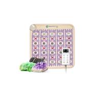 Healthyline Tappetino riscaldante avanzato a infrarossi, terapia magnetica, ametista, tormalina e giada, tappetino termico per alleviare i dolori muscolari e articolari (50,8 x 50,8 cm, piccolo)