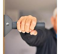 Healvaluefit Maniglia pieghevole per anziani, maniglia di assistenza per porta, per stipite, scale, gradini, grande aiuto per anziani, anziani e Alzheimer (grigio)