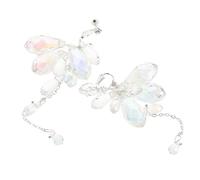 Healvian 1 Paio Clip Cristallo per Sposa Accessori Handmade con Pendenti Rutenio per Matrimoni e Piercing