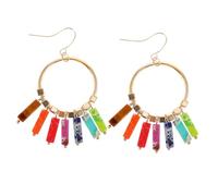 Healvian 1 Paio Orecchini Boho Per Orecchino Lacrima Orecchini in Stile Bohémien Orecchini Da Donna Con Nappe Delicato Decoro Dell'orecchio Orecchini Eleganti Marmo Colorato