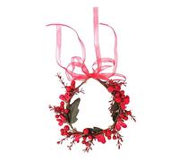 Healvian 1 Pc cerchio per da festa ghirlanda di di fiori fascia di fiori da sposa hair charms hair jewelry fascia per da festa copricapo di fiori per la sposa rosso
