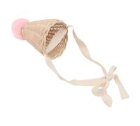 Healvian 1 Pezzo foto prop cappello per unico Cappello per attraente ornamento del costume cappello in rattan intrecciato a mano rattan indonesiano Marrone