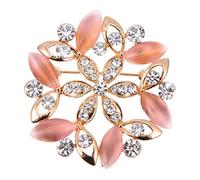 Healvian 1 Pezzo Spilla Accessori Donna Spilla Decorativa Per Ornamento Spilla Da Donna Spilla Tempestata Di Strass Spilla Novella Accessorio Di Abbigliamento Rosa Lega