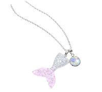 Healvian 1 Pz Collana Di Gioielli Con Pendente Ragazze Collana Sirena Collane Di Conchiglie Chiave Coda Di Pesce Collana Decorativa Collana Ragazza Rosa Resina