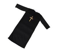 Healvian 1 Set costumi cosplay Costumi di Halloween vestiti cosplay di Halloween adulto mantello sacerdote costume da prete da uomo da prete di halloween cotone Black