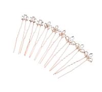 Healvian 1 Set Da 9 Pezzi Tornante Copricapo Da Sposa Per La Sposa Forcine Da Sposa Fermagli Per Da Sposa Per Le Spose Abbellimenti Floreali Copricapo Della Sposa Lega Rose Gold
