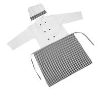 Healvian 1 Set Divisa da cuoco per cucinando grembiule costume da carriera per vestito da cuoco cappotto da cuoco chef Poliestere