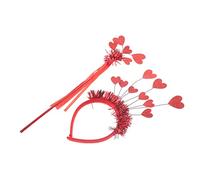 Healvian 1 Set Fascia D'amore Testa Di San Accessori Per Glitterati Fascia Per Di Compleanno Fascia a Forma Di Cuore D'amore Regali L'amore è Pelle Sintetica Rosso