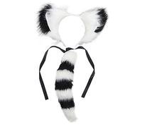 Healvian 1 Set Fascia Per Orecchie Di Volpe Costume Da Impostore Orecchio Coda Bianco Cosplay Il Gruppo Musicale Code Banca Delle Orecchie Fascia Pelosa Tessuto