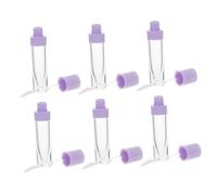Healvian 1 Set Tubo Vuoto Di Smalto Per Labbra Rotondo Contenitori Lucidalabbra Trasparenti Boccette Lucidalabbra Ricaricabili Tubi Lucidalabbra A Colori Sfumati Labbro Vuoto Abs 6 Pezzi