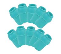 Healvian 10 Pezzi Accessori per Coppettazione Connettori per Pompa Manuale in Plastica Verde per Uso Domestico per Migliorare L'efficacia della Terapia Coppette