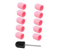 Healvian 10 pezzi Cappucci Abrasivi per Manicure Teste Leviganti Colorate per Unghie Rosa per Modellare Lucidare e Rifinire Gel e Compatibili con Macchine Elettriche e Ricaricabili