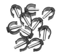 Healvian 10 pezzi Clip a forma di C con perni resistenti aggancio per bastoni e stampelle kit di riparazione per ausili da cammino montaggio senza attrezzi 10 pezzi nero tubo 22 mm