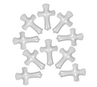 Healvian 10 Pezzi Palloncini Decorativi a Forma di Croce di Colore Chiaro per Battesimo e Prima Celebrazione, Palloncini Resistenti con Rivestimento Anti-perdita, per Feste Religiose e