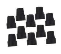 Healvian 10 Pezzi Rubber Tips For Trekking Poles Heavy Duty Non-slip Replacement Cane Ends Double-layer Walking Stick Caps For Hiking And Mobility Aids