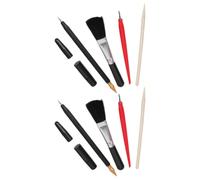 Healvian 10 Pezzi Set di Strumenti per Graffiare Pittura, Penne per | Attività Artistiche e Progetti Creativi, Legno e ABS Metallo, Forme Diverse, Set Completo