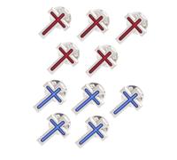 Healvian 10 Pezzi Spilla Croce Temi Biblici Per Comunione Realizzata in Metallo Resistente Dimensioni Per Cravatte Abiti Sposi Cappelli Sciarpe e Accessori