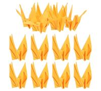 Healvian 100 Gru Origami Piegate in Carta Gialla 10x10 Cm Set da 100 Pezzi, Decorazioni Origami Giapponesi per Feste di Compleanno, Matrimoni e Battesimi, Centrotavola Fai da Te