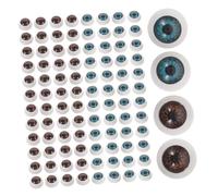 Healvian 100 Pezzi Occhi Colorati in Plastica 12mm Resistenti allo Sbiadimento per Pupazzi e Animali all'Uncinetto Accessori Robusti per Progetti di Giocattoli e Artigianato