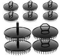 Healvian 10pezzi Spazzola per Doccia Manuale da Viaggio Scrub Esfoliante per Capelluto Massaggiatore per Capelli Pettine per Massaggio del Capelluto Pulizia Profonda e Rilassamento