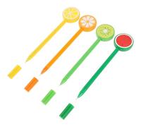 Healvian 12 Penne Gel a Forma di Frutta per Set da 12 Pezzi Design Cartoon Materiale Scolastico Ergonomico per Studenti Penne Multiuso per Scuola Ufficio e Casa Colorate