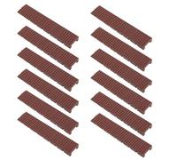 Healvian 12 Pezzi Spessore per Fontana in Plastica 0,8cm | PP Resistente, Supporto Uniforme e Posa Semplice, per Cortile e Piazza, Colore Marrone