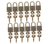 Healvian 12 Set Lucchetto Vintage per Scrigno in Ferro con Chiave, Mini Serratura Resistente per Giochi a Tema Pirata e Attività di Gruppo