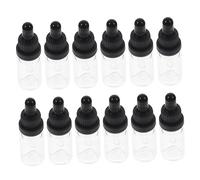 Healvian 12pezzi Flaconi Contagocce Trasparenti in Bottiglie Contagocce per Oli Essenziali Comode Bottiglie per Uso Domestico e Viaggio