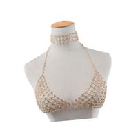 Healvian 1pezzi Catena Di Paillettes Per Reggiseno Bikini e Costume Da Bagno Accessorio Da Spiaggia e Festa Realizzato in Materiale Resistente e Pratico Indossalo Sopra o Sotto Reggiseno Pe