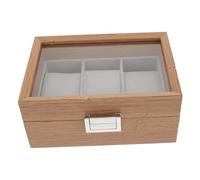 Healvian 1pezzi Custodia per Orologi in Legno di Contenitore Portaoggetti per Esterni per Organizzazione di Piccoli Oggetti come Orologi e Gioielli Design della Serratura Facile da Aprire