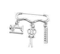 Healvian 1pezzi Spilla Creativa Taglio Forbici e Macchina Da Cucire Piccola Spilla Donna Per Abiti Regalo Per Sartoria e Designer Di Moda Decorazione Leggera Per Borse e Cappelli